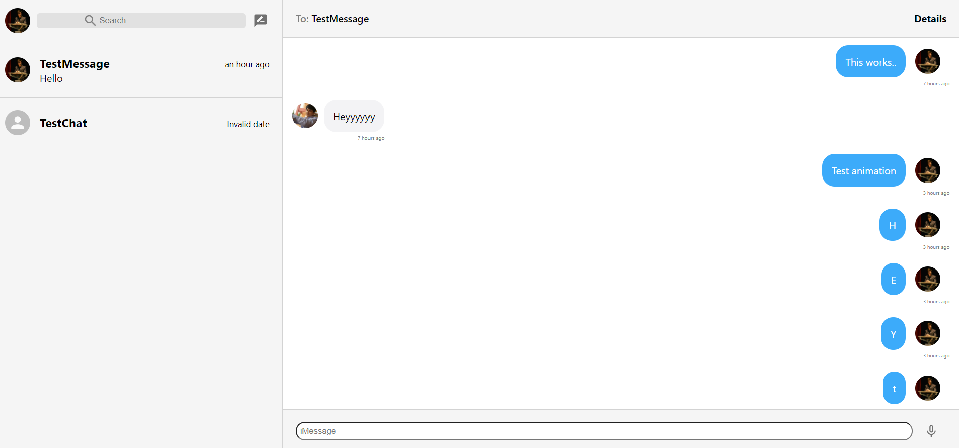 iMessage Clone